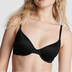 VS Pink Women's Wear Everywhere Lightly Lined T Shirt‎ Bra in Black, Size 34DD